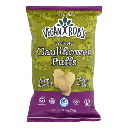 Vegan Rob's Probiotic Cauliflower Puffs - Case Of 12 - 3.5 Oz - 859941005915