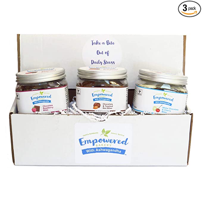  Sampler Box Empowered Bakery Bites |Energy Bites |Contain Ashwagandha |Healthy Natural Snack |Support Calm & Stress Relief |Gluten Free Ingredients |21 count (3 jars of 7 Bites each)  - 860000333726