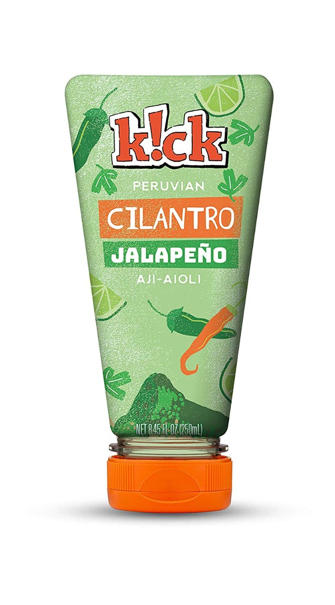 KICK CONDIMENTS: Peruvian Cilantro Jalapeno Sandwich Spread and Dipping Sauce, 8.45 oz - 0860000347105
