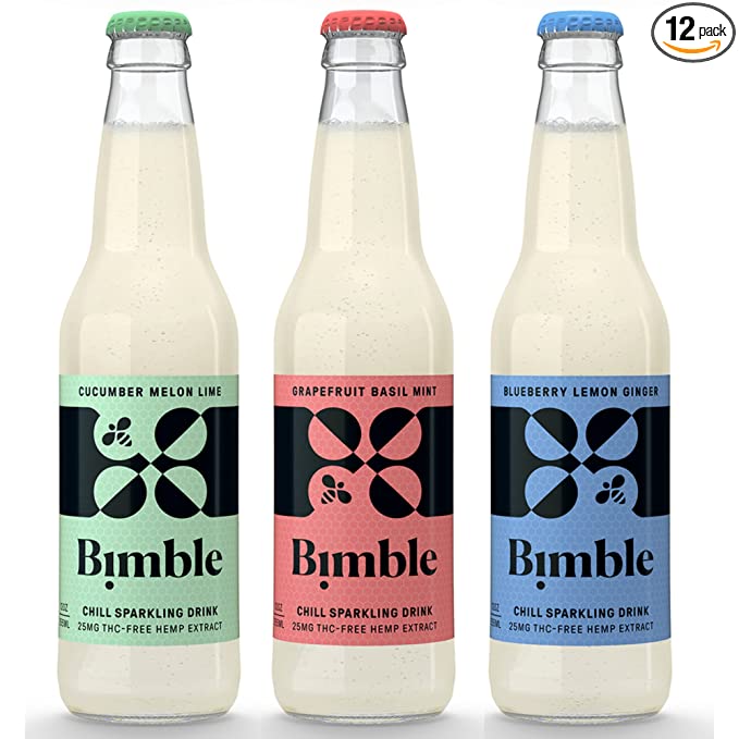  Bimble Variety Pack Sparkling Drink - Refreshing Beverage With Natural Ingredients And Sustainably-Sourced Raw Honey; Drink With No Added Preservatives, 12oz, 12 Pack  - 860000692014