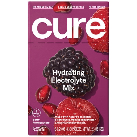 Cure Hydration Vegan Drink Packets - Berry Pomegranate - 8ct - 860001535693