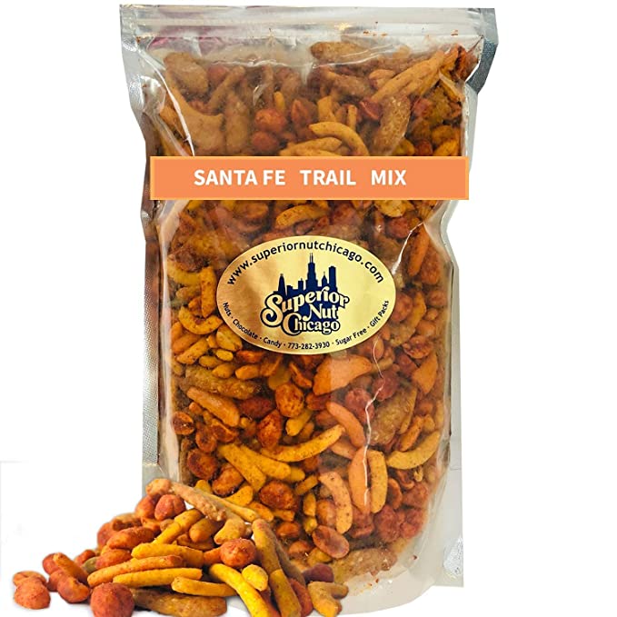  Santa Fe Trail Mix - Spicy Mix - hot spicy peanuts, hot Cajun corn sticks, sesame sticks, chili crescents, toasted corn, and pumpkin kernels (1.5 pound bag) - 860002048321