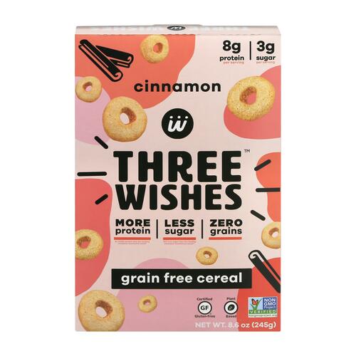 Three Wishes - Cereal Cinnamon Gluten Free - Case Of 6-8.6 Oz - 860002152448