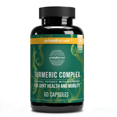 Primal Harvest Turmeric Complex Anti Inflammatory Supplement 60 Turmeric Capsules - 860002614809