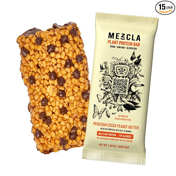  Mezcla Vegan Plant Protein Bars - Peruvian Cocoa Peanut Butter - 860003034170