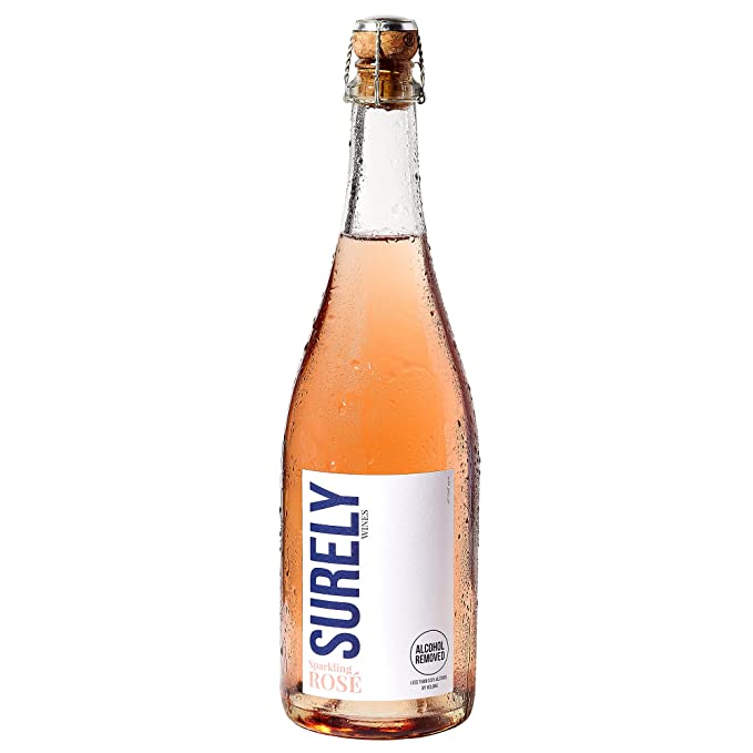  Surely Non Alcoholic Rose - World's First Sparkling Wine that Tastes Like the Real Thing, Low Sugar, Keto-Friendly, Low Calorie, 750ml  - 860004992400