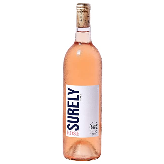 Surely Non Alcoholic - World's First Wine That Tastes Like The Real Thing, Low Sugar, Keto-Friendly, Low Calorie, 750ml, Rose - 860004992486