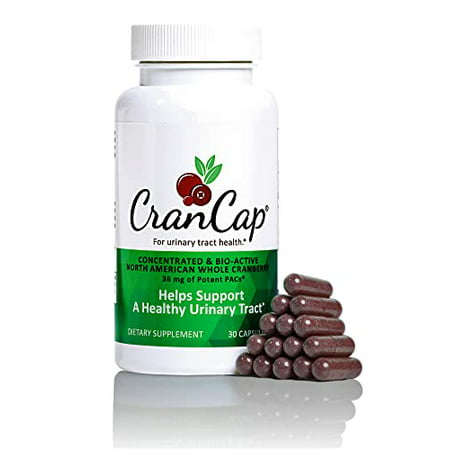 CranCap Cranberry 36mg 30 Capsules Urinary Tract Health Cranberries Gluten Free Vegan Friendly Non-GMO USA - 860005059447