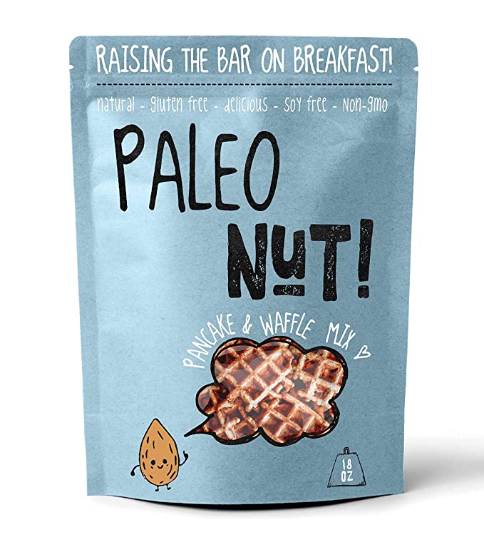  Paleo Nut Pancake & Waffle Mix (18oz. Family Size), Made With Whole Foods, Gluten Free, Paleo, Vegan, Grain Free, Almond Flour, Plant Based  - 860005165704