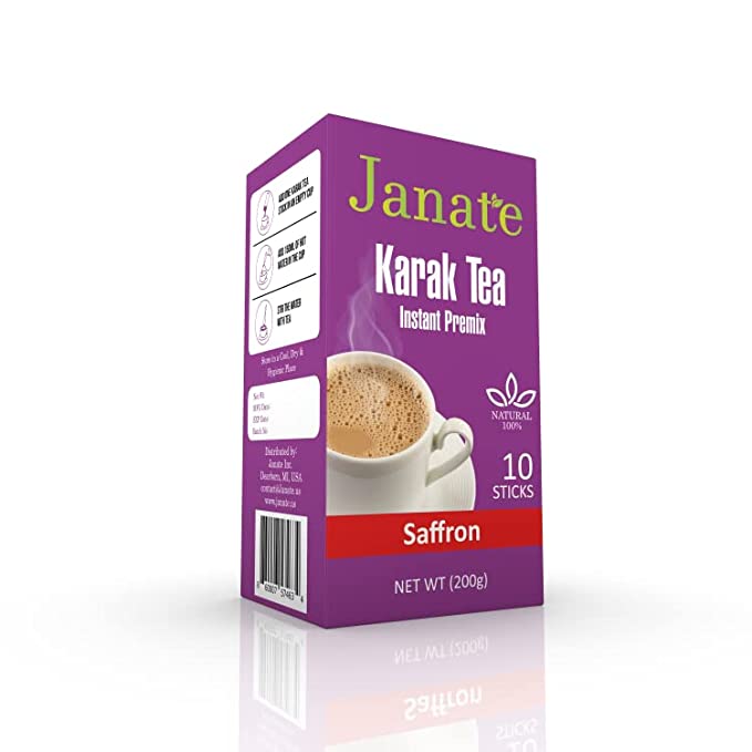 Janate - Karak Tea - Instant premixed tea 100% Natural (Saffron) - 860007574634