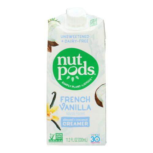 Nutpods - Non-dairy Creamer French Vanilla Unsweetened - Case Of 12 - 11.2 Fl Oz. - 0860521000107