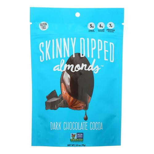 Skinny Dipped Almonds - Dark Chocolate Cocoa - Case Of 10 - 3.5 Oz - almonds