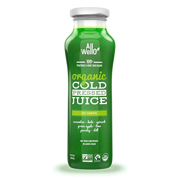 No Added Sugar Go Green Cold Pressed 100% Vegetable & Fruit Juice Blend, Go Green - 861528000176