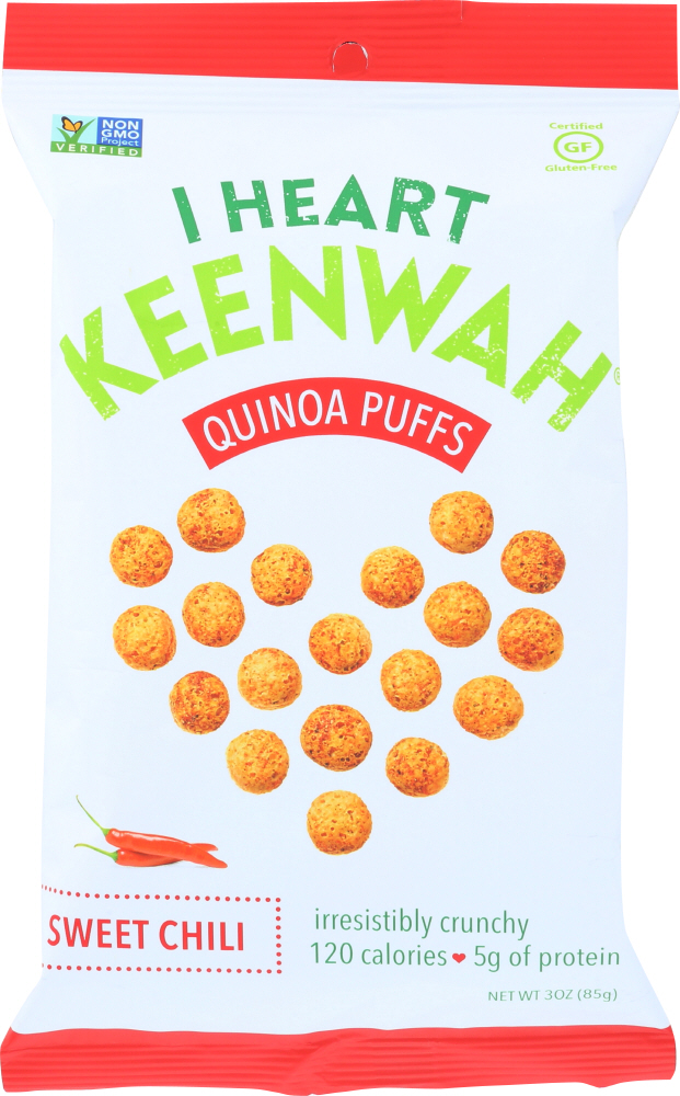 I HEART KEENWAH: Quinoa Puffs Sweet Chili, 3 oz - 0861782000127