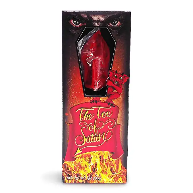  Flamethrower Candy Co Toe of Satan Lollipop One Pack Caroline Reaper Spicy Challenge  - 862017000202
