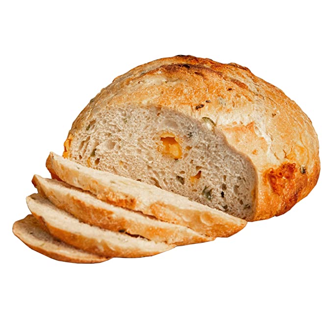  Fresh Sourdough Bread – San Francisco Bakery Style Dutch Oven Jalapeño Cheddar Loaf – Hand-made – Natural – 1 Sliced Artisan Round 36 oz  - 862374000365