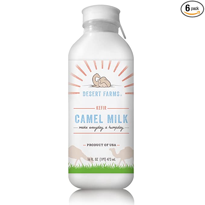  Organic Frozen Camel Milk Kefir - Natural and No Hormones Antibiotics Sugar - Pasture-Raised Grass-Fed Non-Allergenic - Paleo and Keto Friendly - Made In The USA [6 Pack]  - 862979000029