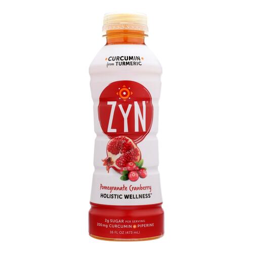 Zyn - Curcumin Drink - Pomegranate Cranberry - Case Of 12 - 16 Fl Oz. - 863003000404