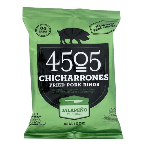 Jalapeno Cheddar Chicharrones Fried Pork Rinds, Jalapeno Cheddar - 863006000036
