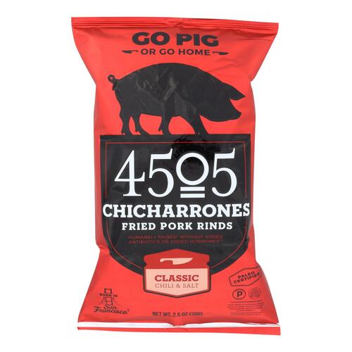 4505 - Pork Rinds - Chicharones - Chili - Salt - Case Of 12 - 2.5 Oz - 863006000067