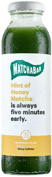 MATCHABAR: Hint of Honey Matcha Tea, 10 fl oz - 0864138000123