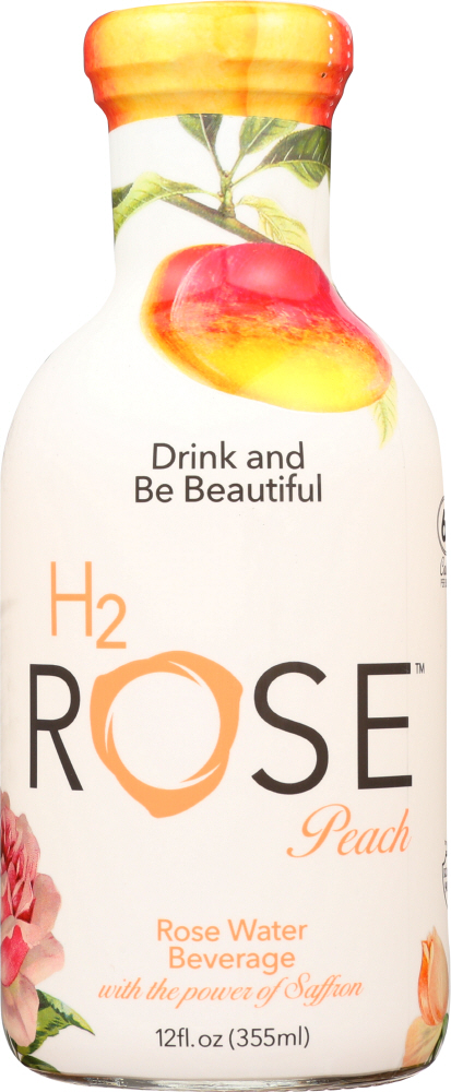 H2 Rose, Rose Water Beverage, Peach, Peach - 864916000031