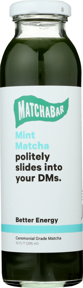 MATCHABAR: Mint Matcha Tea, 10 fl oz - 0864981000301