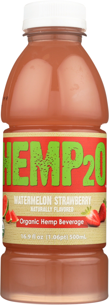 HEMP2O: Watermelon Strawberry Organic Water, 16.9 oz - 0865324000125