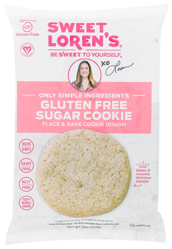 SWEET LORENS: Gluten Free Sugar Cookie Dough, 12 oz - 0865458000121