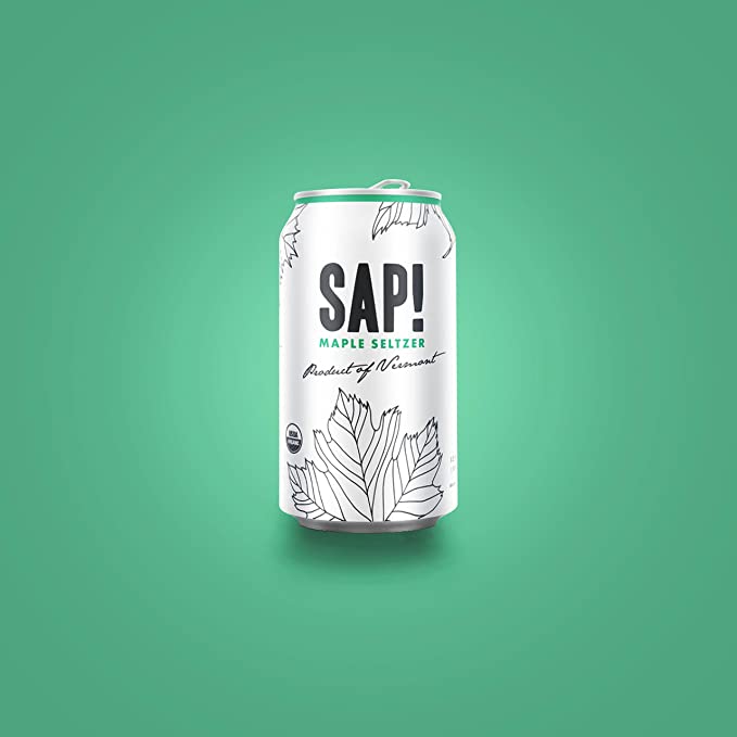  Sap Maple Seltzer Water Case of 16 USDA Organic Non Gluten Non GMO Delicious Alternative With Only 40 calories Low Glycemic and Contains Electrolytes and 46 Natural Nutrients  - 866235000167