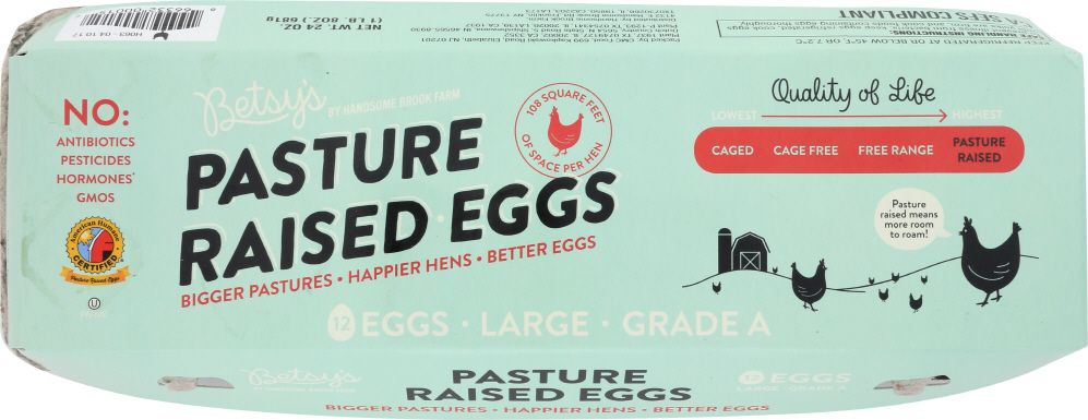 HANDSOME BROOK FARM: Eggs Betsy By Handsome Brook Farm, 1 dz - 0866332000152