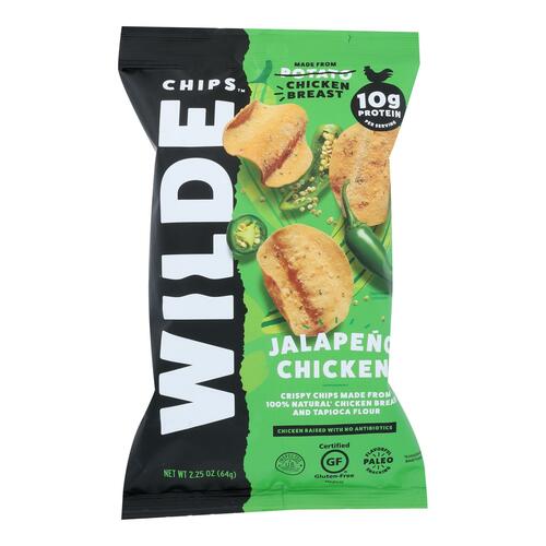 Wilde - Chicken Chips Jalapeno - Case Of 12 - 2.25 Oz - 0866418000359