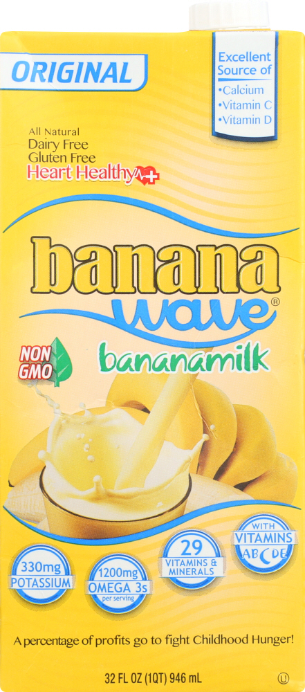 BANANA WAVE: Banana Milk, 32 oz - 0866491000017