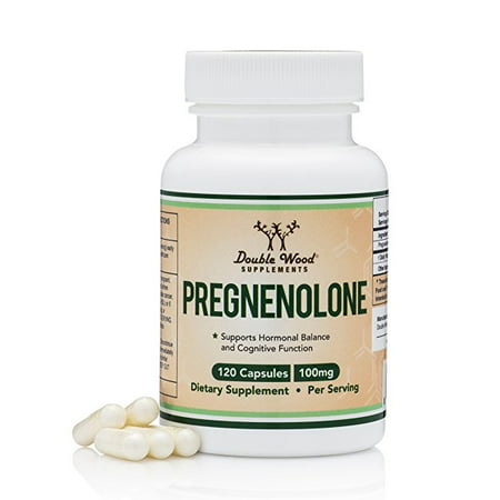 Pregnenolone 100mg ? Made in USA ? Third Party Tested for Purity ? 120 Capsules by Double Wood Supplements - 866812000139