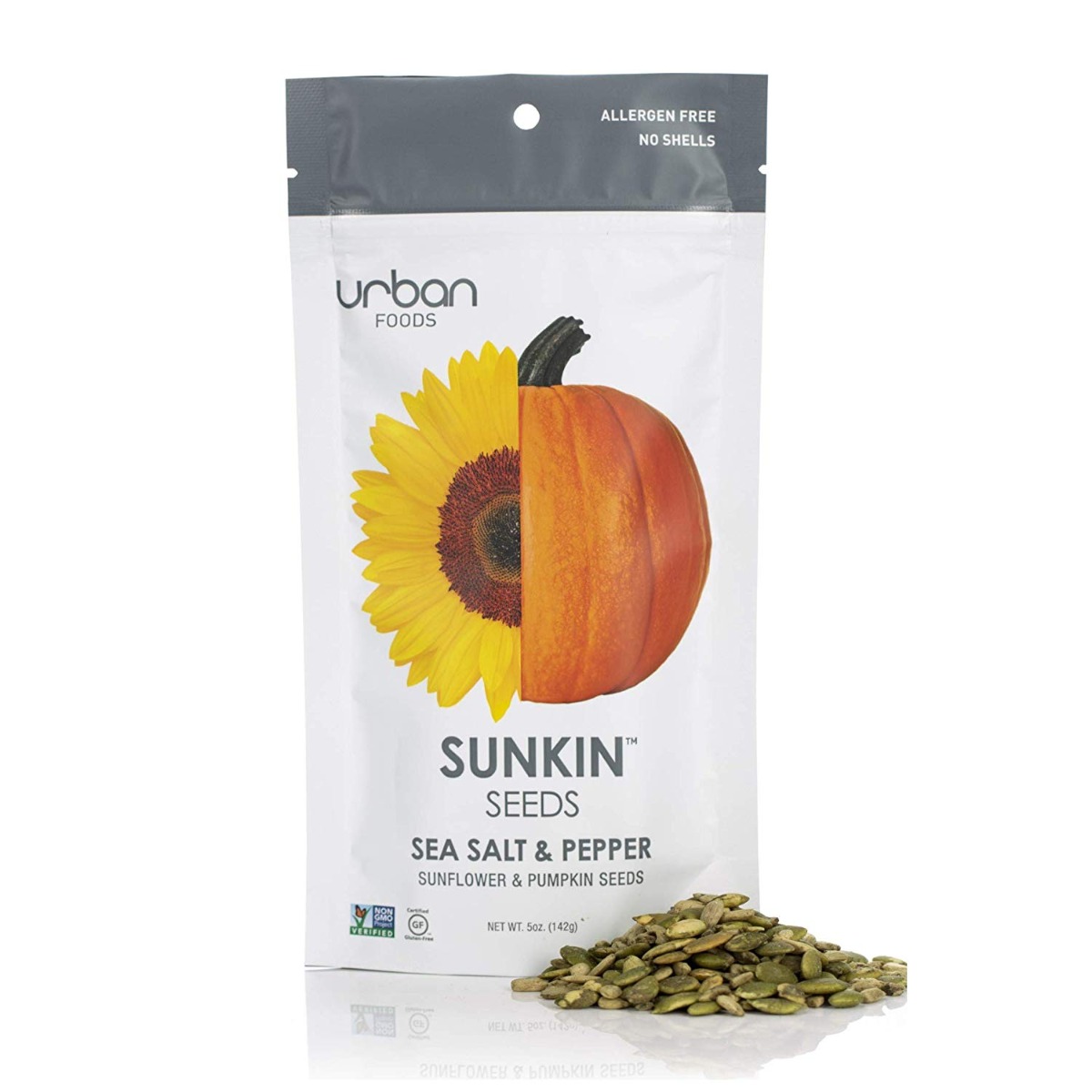 URBAN FOODS: Sea Salt & Pepper Sunflower & Pumpkin Seeds, 5 oz - 0867084000438
