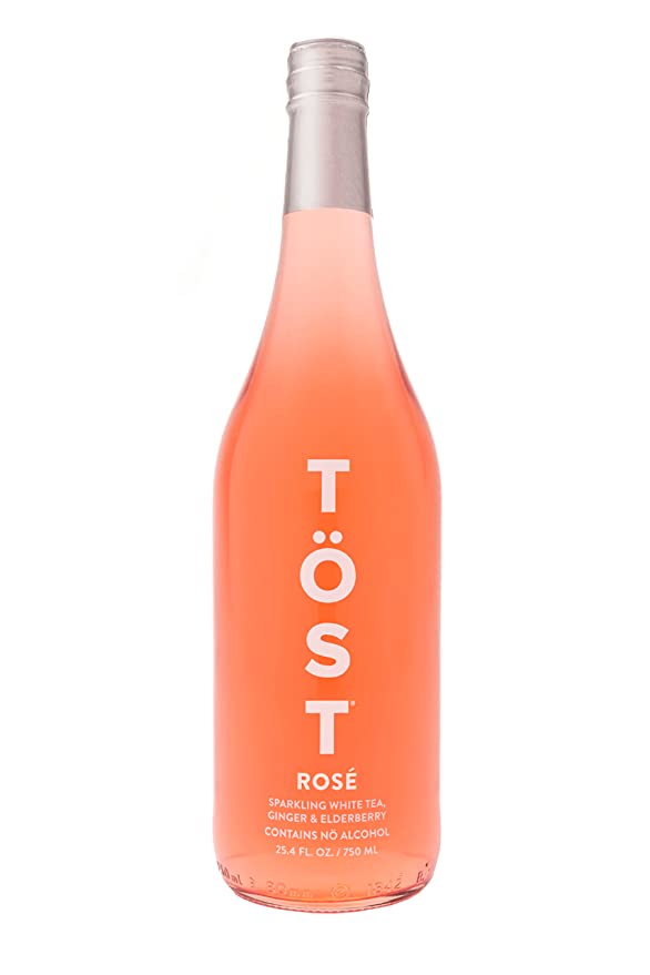 TÖST ROSÉ All-Natural Alcohol Free Sparkling Beverage, 25.4 Fl Oz (Pack of 1) - 867760000134