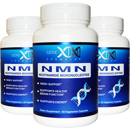 Genex NMN Supplement 250mg per Serving - DNA Repair Energy Metabolism 180 White Veggie Capsules (3-Pack) - 868095000349