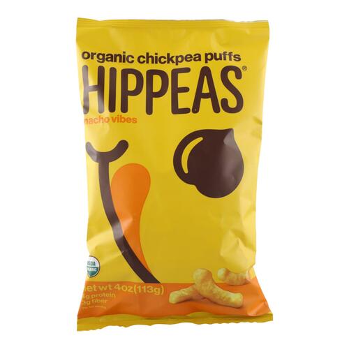 HIPPEAS: Organic Chickpea Puffs Nacho Vibes, 4 oz - 0868139000281