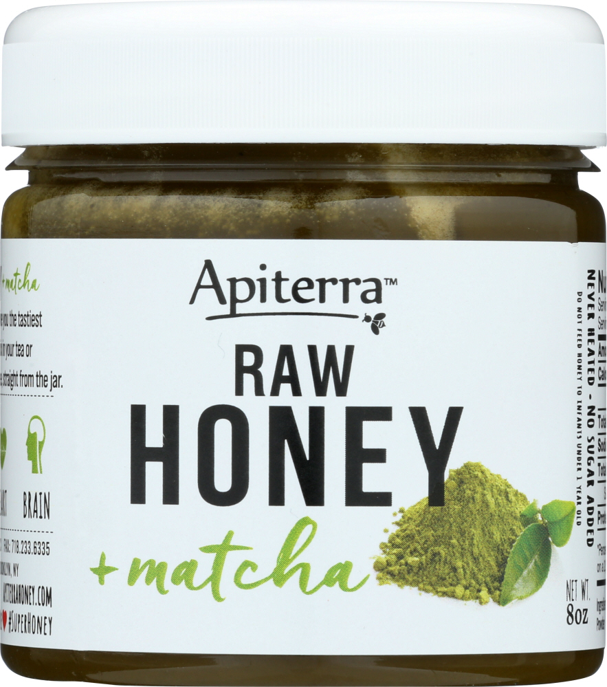 APITERRA: Raw Honey Green Matcha, 8 oz - 0868182000269