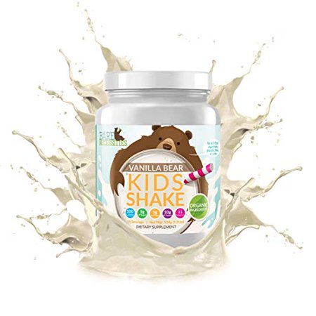 Bare Necessities Kids Nutritional Protein Shake. Dairy Free, Gluten Free, Soy Free, Non-GMO, and Made with Organic Ingredients. 10g Protein (Pea & Collagen) and 11 Vitamins. (Vanilla, 1 - 868995000401