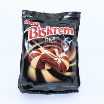 Ulker Biskrem Duo Cookies With Cocoa Cream Filling - 8690504115113