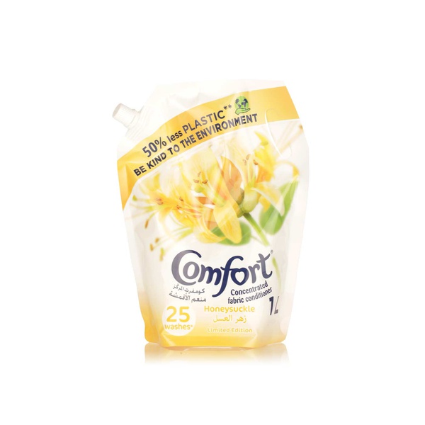 Comfort concentrated fabric conditioner honeysuckle pouch 1ltr - Waitrose UAE & Partners - 8690637935367