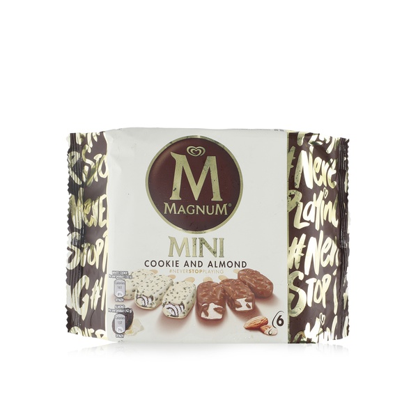 Magnum cookie & almond mini ice cream x6 345ml - Waitrose UAE & Partners - 8690637945946