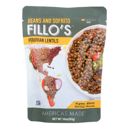 Fillo's Beans - Peruvian Lentils - Case Of 6 - 10 Oz. - 869707000276