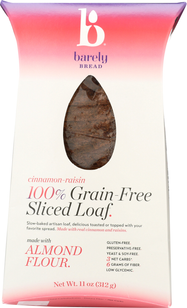 Cinnamon-Raisin 100% Grain-Free Sliced Loaf, Cinnamon-Raisin - 869745000146