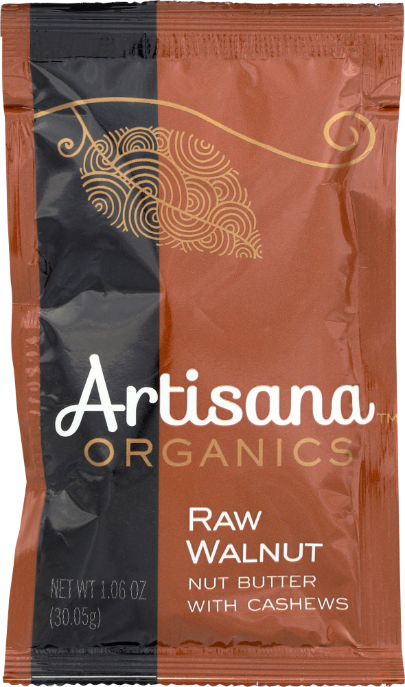 ARTISANA: Raw Walnut Butter with Cashews Squeeze Pack Organic, 1.06 oz - 0870001000145