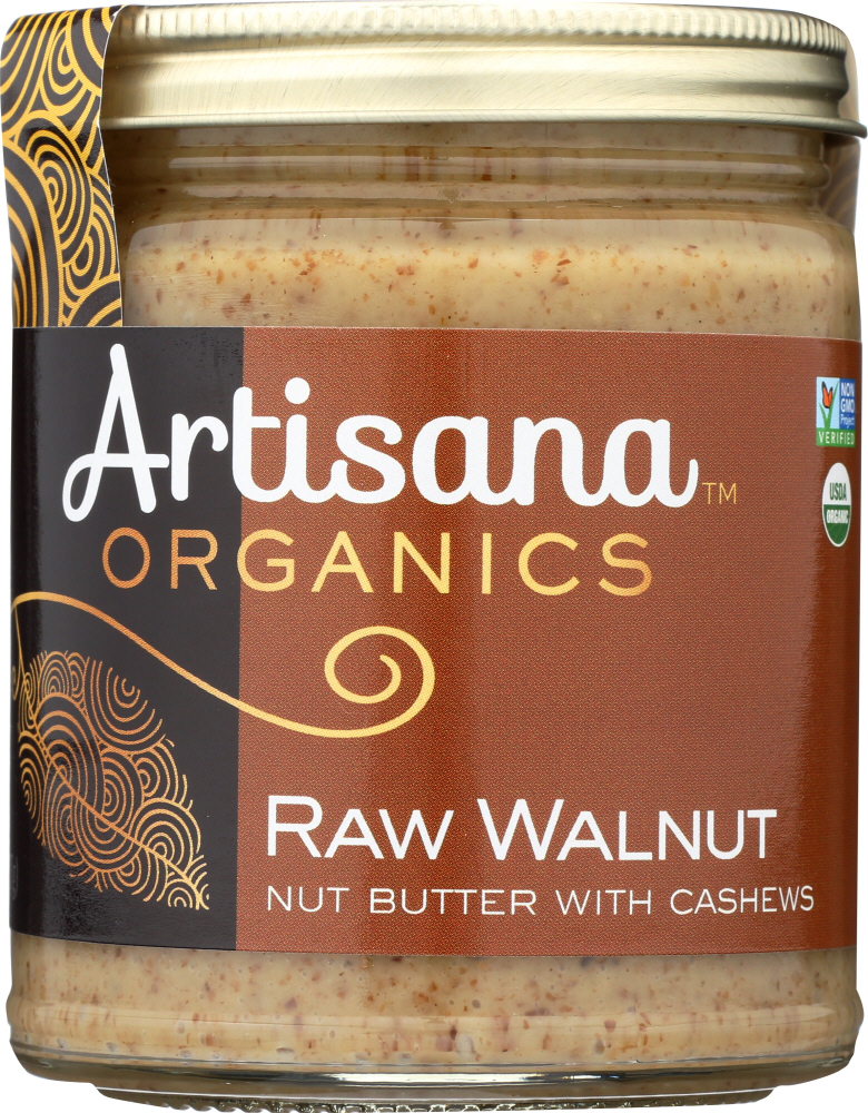 ARTISANA: 100% Organic Raw Walnut Butter with Cashews, 8 oz - 0870001000664