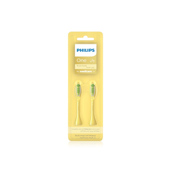 Philips Sonicare One replacement brush head 2 pack mango BH 1022/02 - Waitrose UAE & Partners - 8710103997924