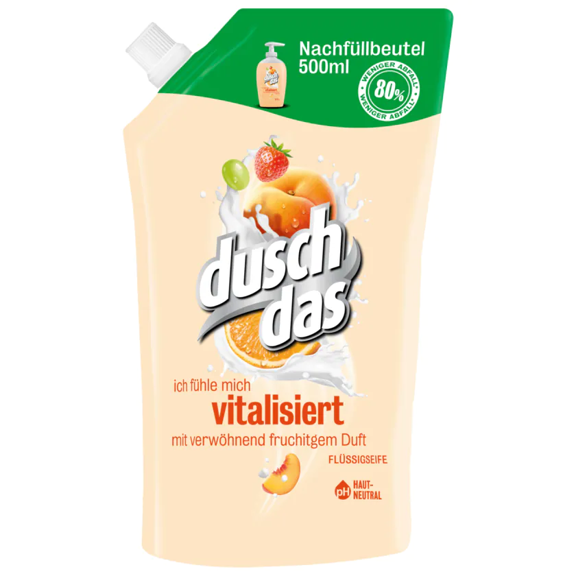 Duschdas Flüssigseife Vitalisiert Nachfüllbeutel 500ml - 8710908385520