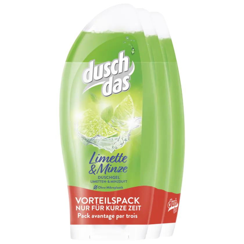 Duschdas Duschgel Prickelnd Frisch Dreierpack 3 x 250ml - 8710908565779